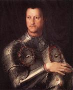 BRONZINO, Agnolo Cosimo I de  Medici in Armour oil on canvas